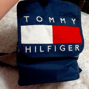 Vtg 90s Tommy Hilfiger Lunchbox/Backpack